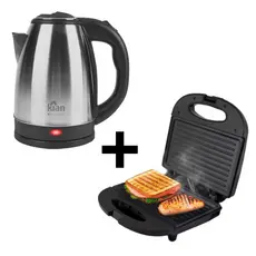 Kit Café Manhã Chaleira Elétrica + Sanduicheira 127v ou 220v - Kian