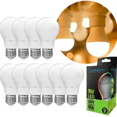 Lâmpadas De Led Bulbo 9w E27 Bivolt 3000K Branca Quente Lumanti