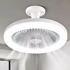 Ventilador Aromatizador Luminária 25w 5 Folhas Grande de Teto Silencioso Controle Remoto E27 Bivolt