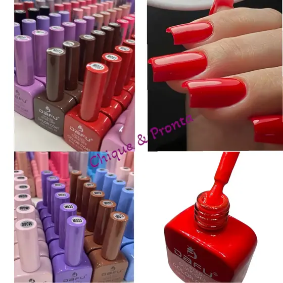 Esmalte em Gel 10 ML - Dafu - ANVISA - Secagem Led UV - Perfeita Cobertura