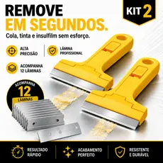 Kit 2 Estilete Raspador profissional Multiuso com 12 lâminas Adesivo Box Cola Vidro Cerâmica Azulejo