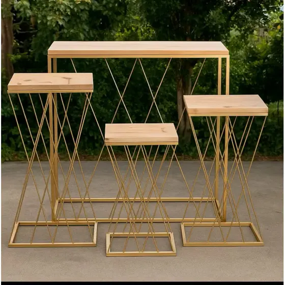 kit De Mesa Treliça Jogo Com 4 Peças Decoração Festa