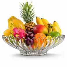 Fruteira De Vidro Premium Brazilia 29,50 X 9,00 Cm Centro De Mesa Decorativo Vidro Incolor Ingá