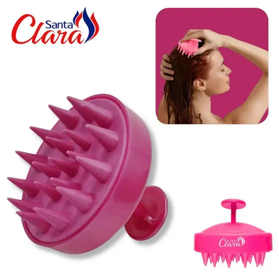 Escova Massageadora Capilar Silicone Antiqueda - Santa Clara