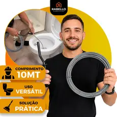 Desentupidor Manual 10 Metros Pia Ralo Cano Calha De Aço Cozinha Limpa Resíduos Limpeza Manivela