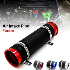 Universal 1M Tubo Flexível De Entrada De Ar Frio Para Motor De Carro De Alimentação De Mangueira Com Conector E Braquete