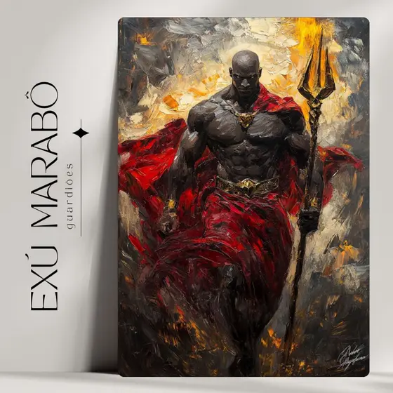 Exu Marabô - Quadro Decorativo - Os Mais Cultuados - Arte Expressionista Umbanda /Candomblé