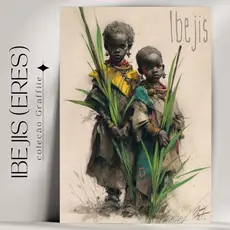 Quadro Decorativo Orixá Ibejis (Eres)  -  Umbanda e Candomblé - Coleção Orixá Graffite- Já com fita Adesiva
