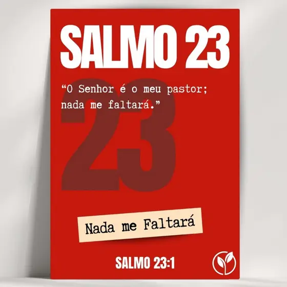Salmo 23:1 Quadro Decorativo - Feito em Madeira MDF 3mm - Já com fita Adesiva - Envio Imediato.