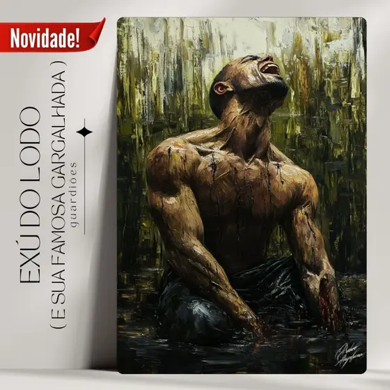 Quadro Decorativo Exú Do Lodo - Já com Fita Adesiva - Envio Imediato.