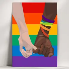 Quadros Decorativos LGBT+ Artístico - Orgulho e Diversidade - Feito em Mdf - com Fita Adesiva
