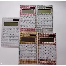Calculadora Com Strass  Ideal Para Usar No Seu Trabalho .(yf9007)