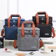 Bolsa Termica Grande Capacidade Lancheira Expansível Com Dupla Camada