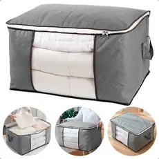 Caixa Saco Organizador Cobertor Casaco Guarda Roupa Ecológico Anti-Poeira Umidade Insetos Multiuso