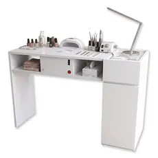 Mesa Para Manicure Com Coletor Sugador Bancada Nail Designer Aspirador de Pó Unhas Escrivaninha