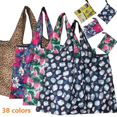 Tamanho Grande Grosso Oxford Sacola ECO Portátil Dobrável Reutilizáveis Bolsas De Ombro Bolsa Saco De Compras Das