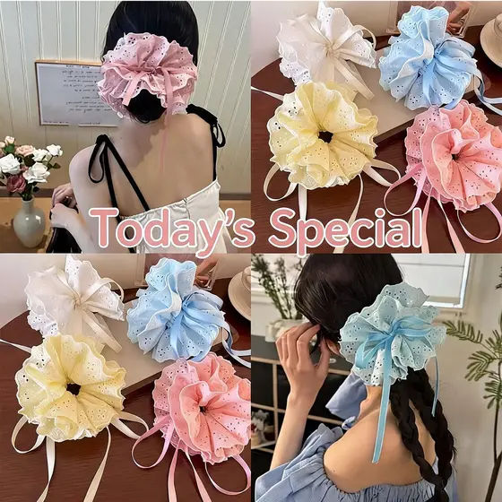 1 Unidade De Faixa De Cabelo De Renda Multicamadas Estilo Francês , Apresentando Um Design De Malha Grande E Altamente E