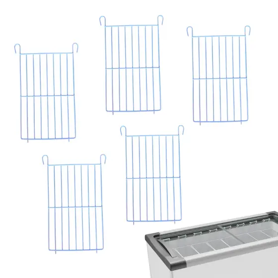 Kit 5 Separadores De Cesto Para Freezer Horizontal Picolé Polpa Fruta Congelados