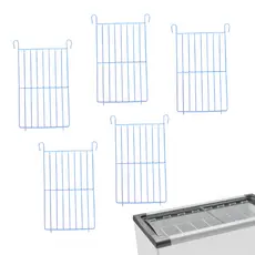 Kit 5 Separadores De Cesto Para Freezer Horizontal Picolé Polpa Fruta Congelados