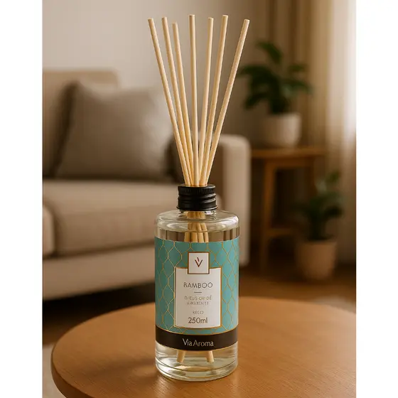 Difusor de Varetas Refil para ambientes Via Aroma Aromatizador Cheiro Fragância Água Perfumada Ambiente 250ml