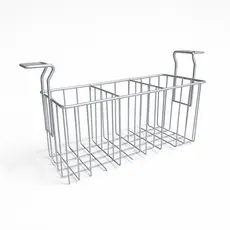Kit 5 unidades Cesto + 10 Separadores para Freezer Organizador Picolés Polpas Horizontal