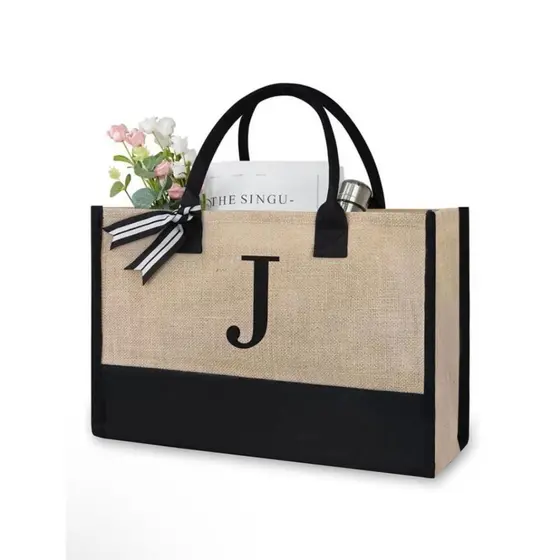 BOLSA DE PRAIA JUTA LETRA PERSONALIZADA ENVIO IMEDIATO