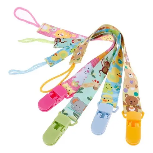 Kit 4 Prendedor De Chupeta Bebê com Bico Resistente Sem BPA