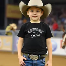 Camiseta Infantil Masculino Algodão TXFarm Boiadeiro Bruto Rodeio Festa Do Peão Cowboy Coutry