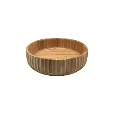 Bowl Multiuso Canelado Em Bambu - Grande (22cm)