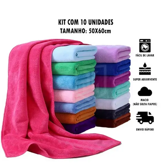 Kit 10 Panos De Limpeza de Casa, Automóveis, Chão, Moveis,Blindex E Limpeza Em Geral, Não Arranha