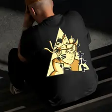 Camiseta Masculina Estampada Anime 100% Algodão Estilo Conforto Diário Do Tamanho P ao GG