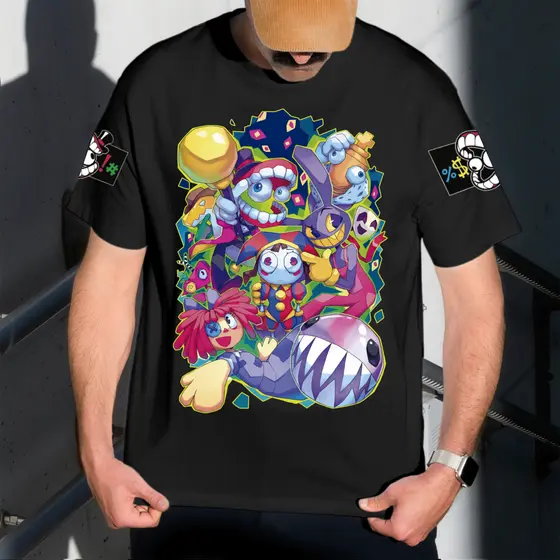 Camiseta Masculina Estampa Digital Circus 100% Algodão T-shirt Camisa Blusa Do Tamanho P ao GG