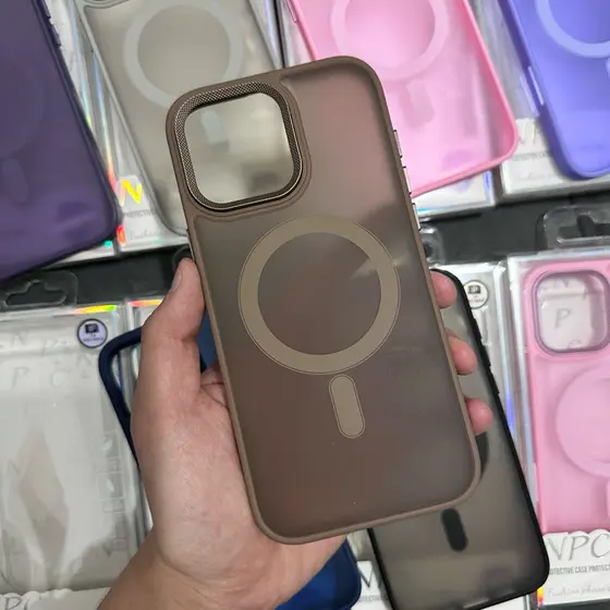 Capa Capinha magnético SPACE Fosca Para iPhone 14 iPhone 14 Pro iPhone 14 ProMax buraco acrilico Case Anti impacto