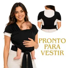 Sling Canguru Para Vestir Premium 100% Algodão Conforto Mãos Livres Bebê Ergonômico