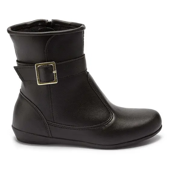 Bota Infantil Feminina Tininha Menina Flat Rasteira Coturno Conforto