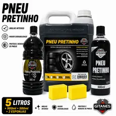 Pretinho para Pneu Automotivo Gitanes - brilho intenso - opcões 500ml, 900ml e 5 litro