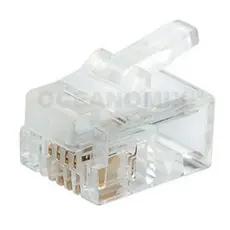 Kit Conector RJ11 Macho 6x4 CAT.3 Telefonia 30/50peças