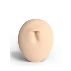 Expositor Piercings Realista Modelo Umbigo Silicone cor Nude para Treinamento Perfuraçao