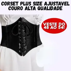 Corset Corselet Corpete Cinto Elastico Largo Plus Size Cintura Fecho Pressão Gótica Moda Alternativa