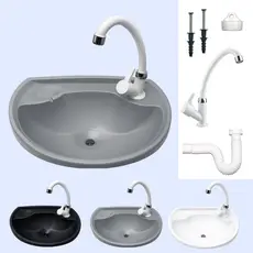 Kit Pia com Torneira Sifão Ralo e Kit de Instalação Banheiro Cuba Lavatório Lavabo