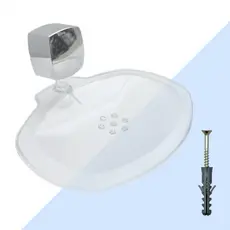 Saboneteira para Banheiro Lavabo Banho Branco ou Transparente Porta Sabonete Organizador