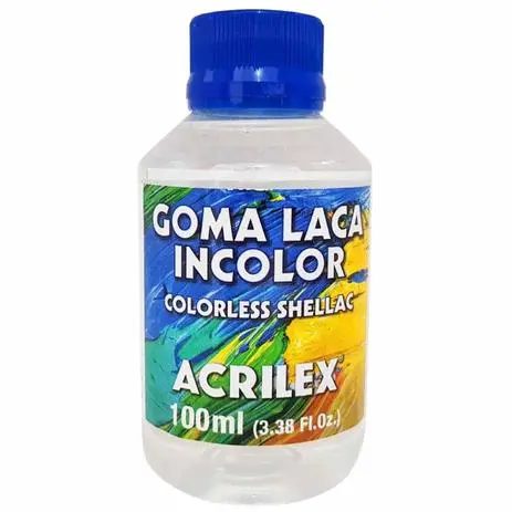 Goma Laca Incolor 100ml Acrilex Artesanato Arte Pintura