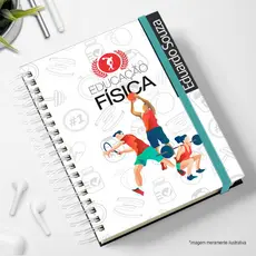 Agenda 2026 Personalizada com nome e cor do elástico Educação Física
