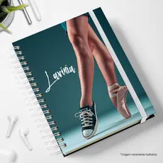 Agenda 2026 Personalizada com nome e cor do elástico DANÇA, BALLET