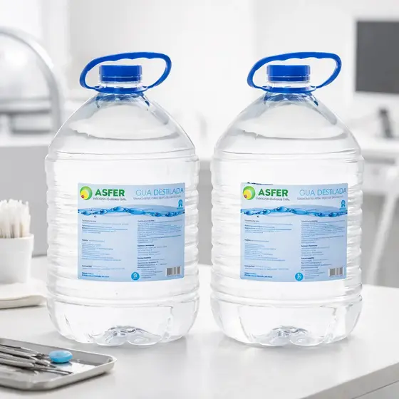 Água Destilada 5 Litros P/ Autoclave, Cpap Com 2 Unids