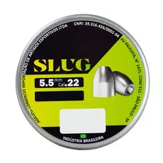 Chumbinho Slug 5.5mm 19gr/1,231g 110 Unidades - Virtus