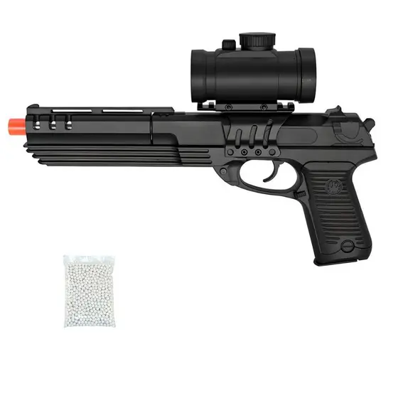 Pistola AirSoft Spring Desert Eagle M39G 6mm Preta - Double Eagle + Esfera