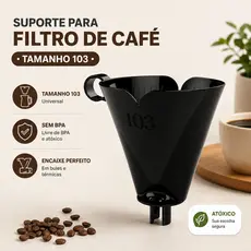 Porta Filtro Coador de Café filtro de café Coador de Café com Suporte de Plástico 103 - Sanremo