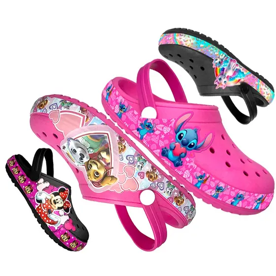 Babuche Papete Chinelo Infantil Menina Confortável Desenhos Personagens