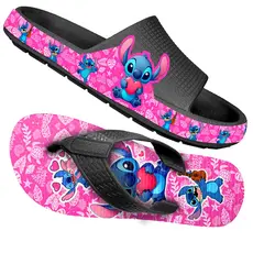 KIT Chinelo Nuvem Pala Slide + Chinelo Borracha de dedo Infantil Menina Confortável Desenhos estampa
